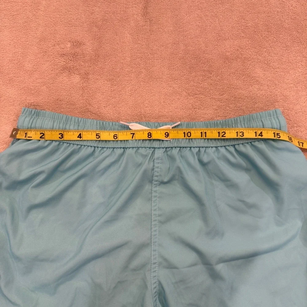 Buc-ee's Funky Aqua Swim Trunks Beaver Logo‎ Coastal Lake Beach 6.5